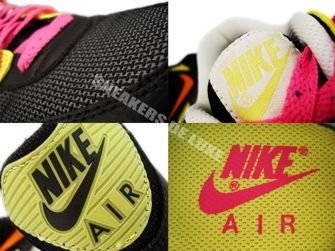 309298-002 Nike Air Max 90 Black/Citcuit Orange-Lemon Frost