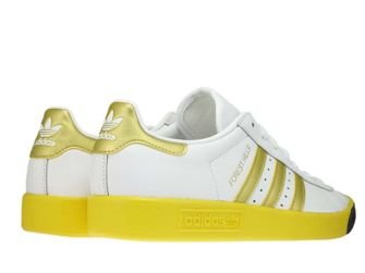 adidas forest hills white gold & yellow